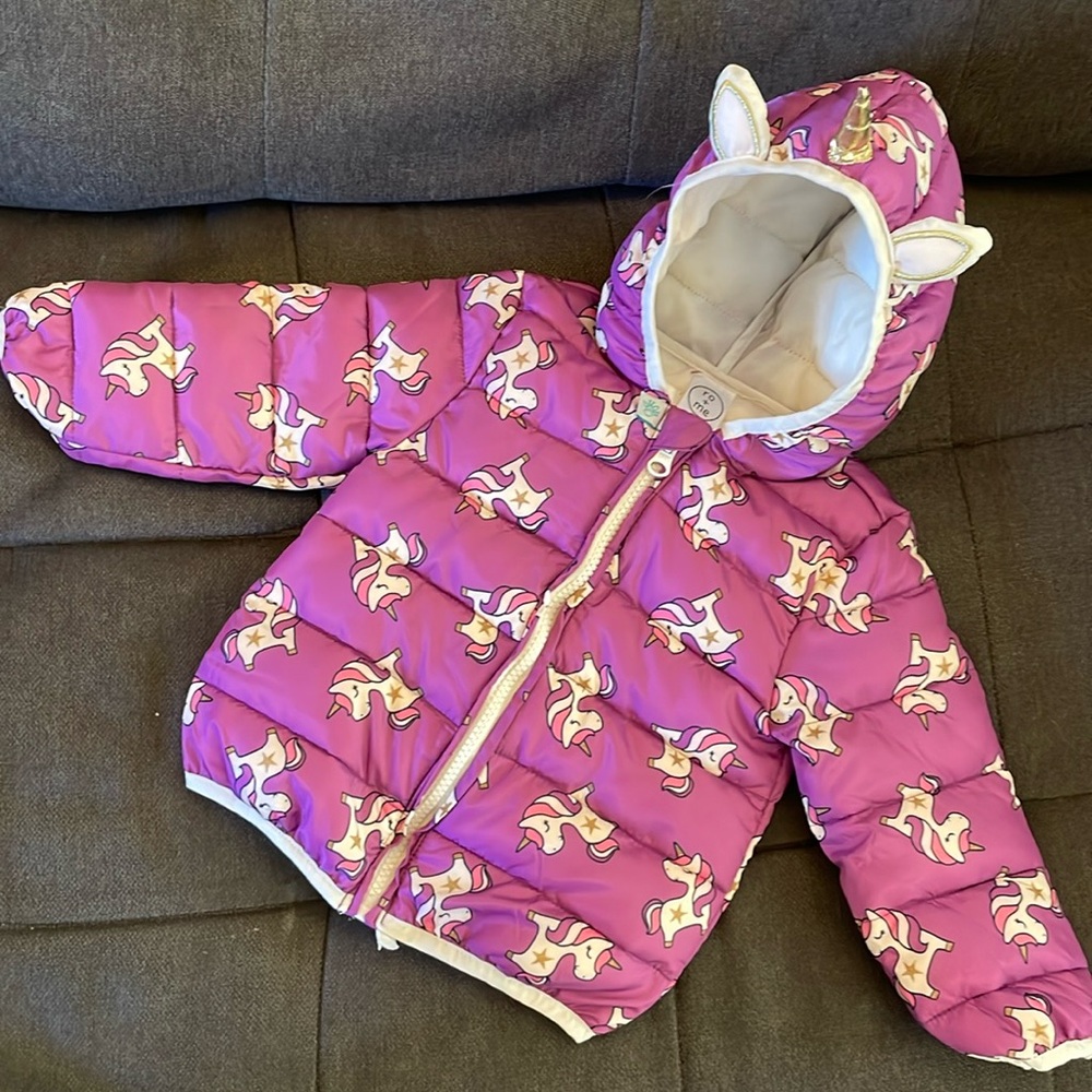 18M Unicorn puffer jacket